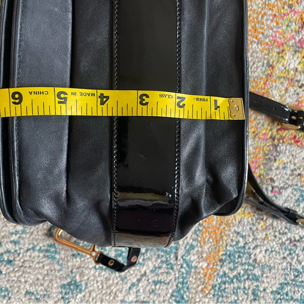 ❤️Ralph Lauren - Discontinued Crossbody Bag Black with Golden Metallic D… - Picture 16 of 17